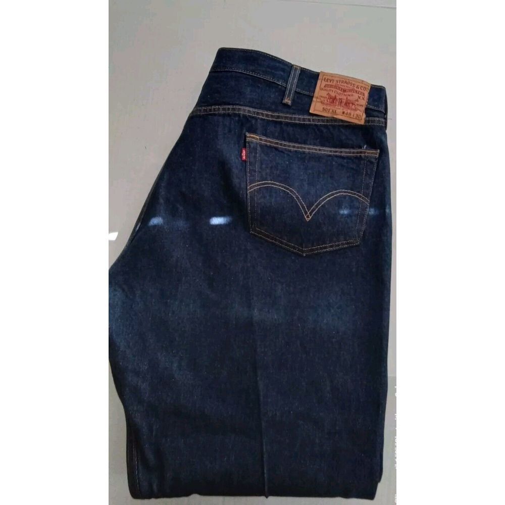 Levi's 501 XX Classic Straight‎ Leg Dark Blue Denim Jeans W48 L30 - Picture 2 of 10